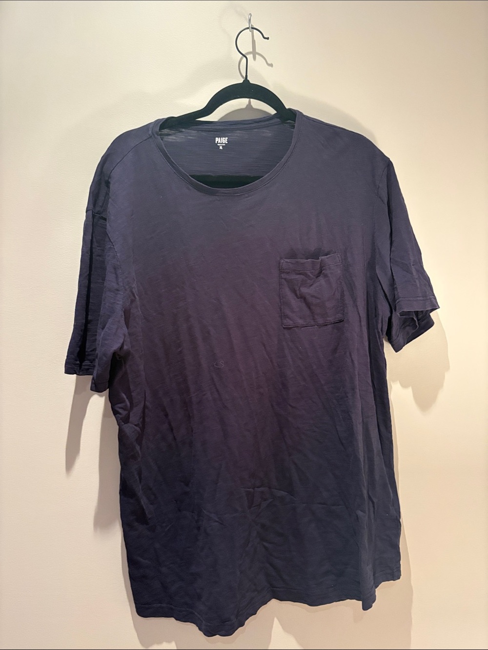 PAIGE Navy Short-Sleeve Pocket Tee